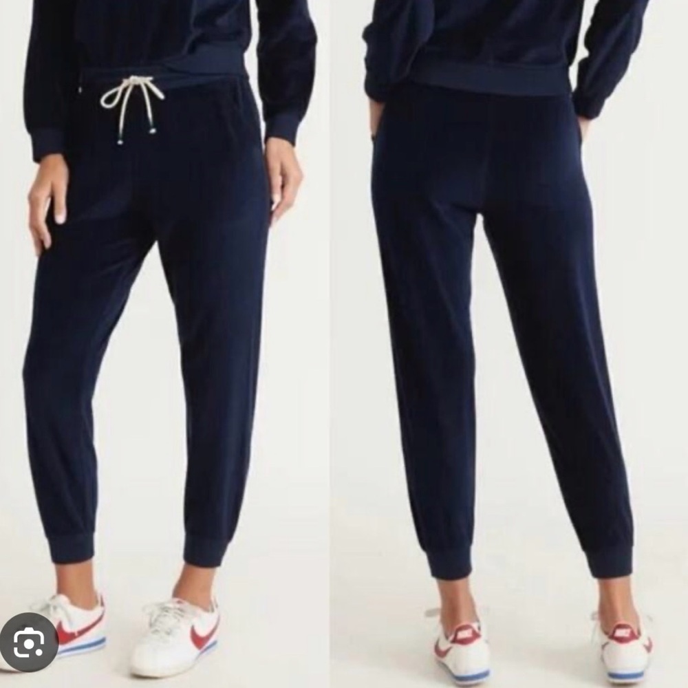 Marine Layer Woman's M Medium Blue Moonlight Velour Jogger Pant‎ Sweats Lounge